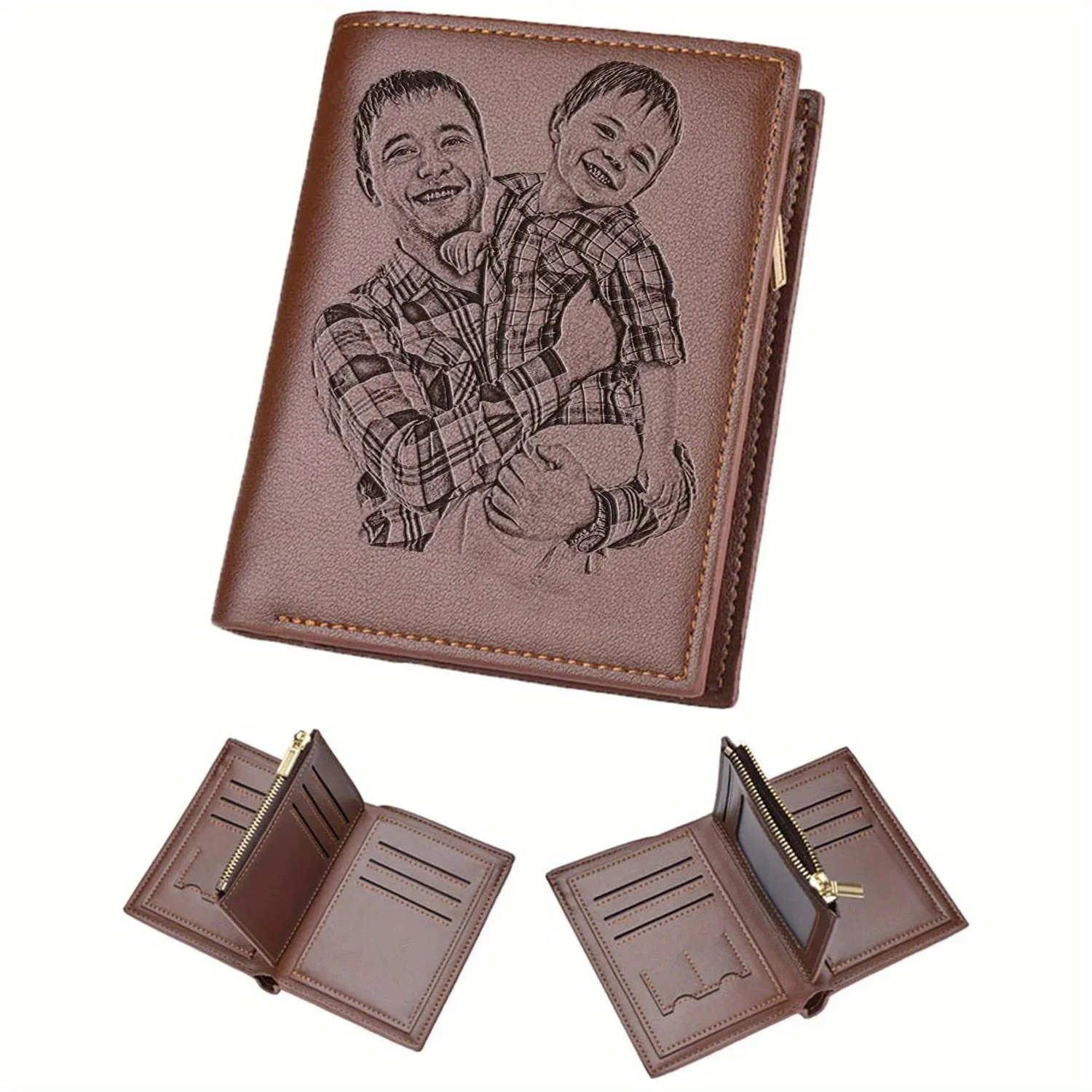 Personalized Name Box - Custom Engraved Men's Photo Wallet |