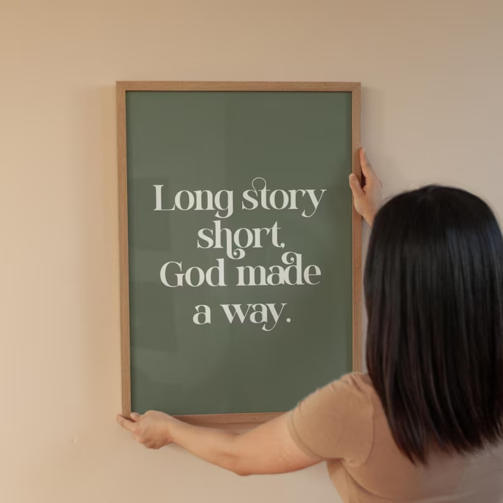 Long Story Short God Made A Wa - Custom Map Poster ulasan dan harga