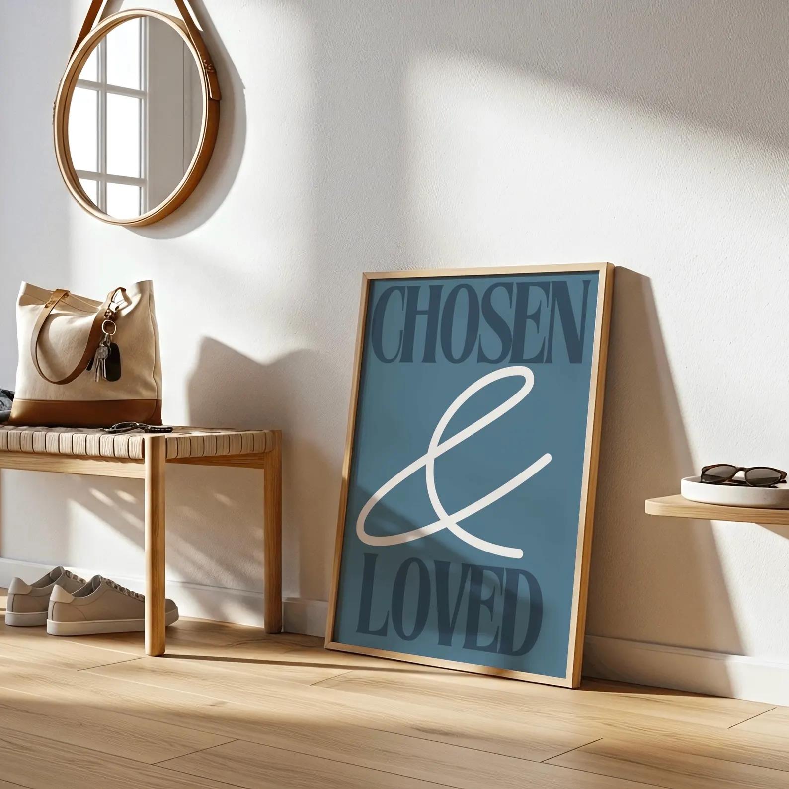 Christian Bible Verse Chosen & - Custom Map Poster ulasan dan harga