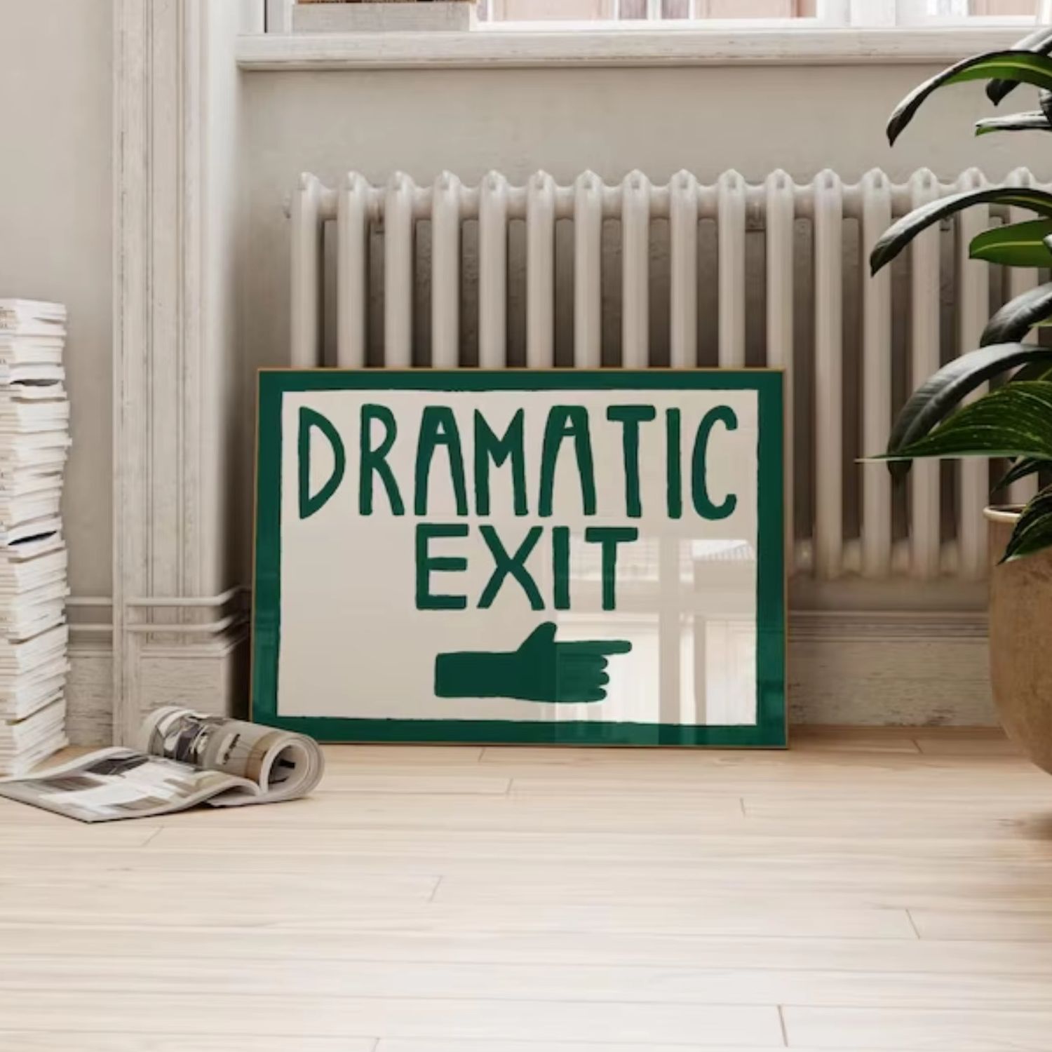 Funny Hallway Print Dark Green - Custom Map Poster ulasan dan harga