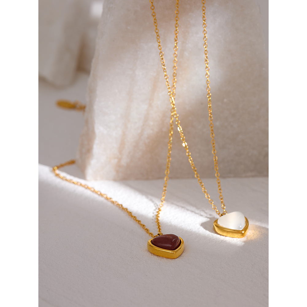 Yhpup Stainless Steel Heart Pe - Birth Flower Necklace ulasan dan harga