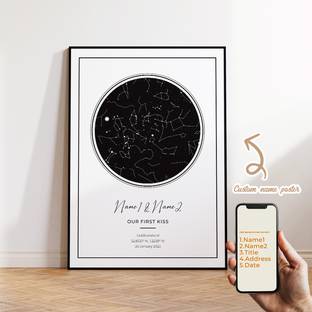 Modern Custom Personalized Nig - Custom Star Map ulasan dan harga